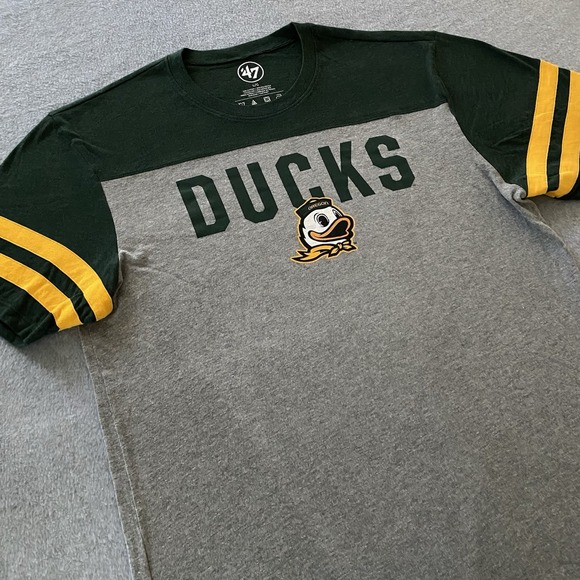 Other - Oregon Ducks Shirt Womens Large‎ Green Gray Ringer Tee Football '47 T-Shirt